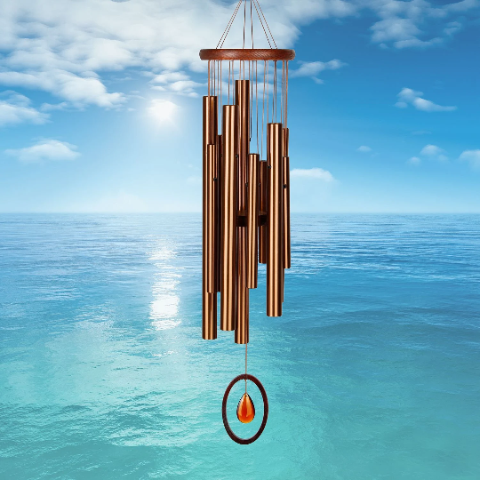 27" Chimes of Crystal Silence Bronze by Woodstock | Indoor/Outdoor Wind Chimes | Housewarming Gifts | Gifts for Her | Gifts for Grandma
