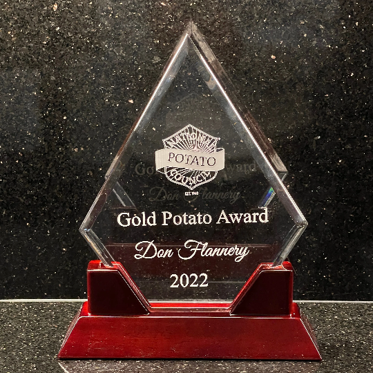 Personalized Diamond Acrylic Award with Rosewood Base | Accomplishment & Achievement Trophies | Business Office Awards | Engraving Included