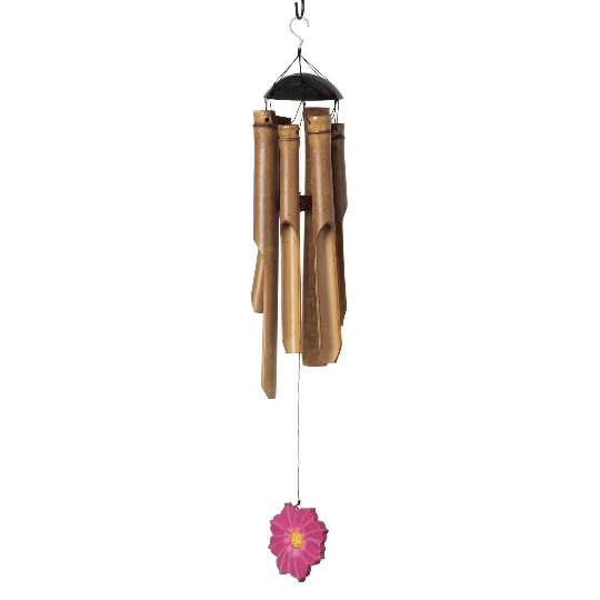 24" Cosmos Flower Bamboo Wind Chime by Woodstock | Outdoor Chimes | Housewarming Gifts | Gifts for Mom | Patio Decor | Yard Chimes