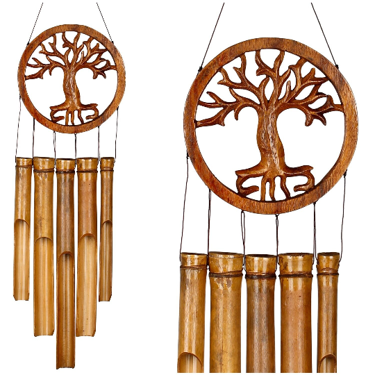 26" Tree of Life Bamboo Wind Chime by Woodstock | Outdoor Patio Chimes | New Home Gifts | #A63