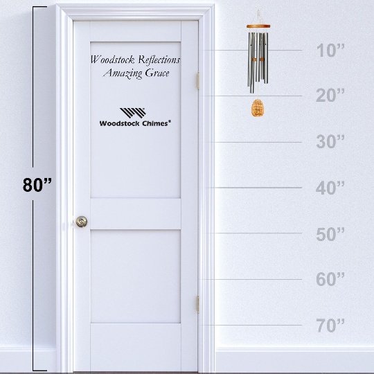 22" Amazing Grace Reflections Wind Chime by Woodstock | Engraved Wind Chimes