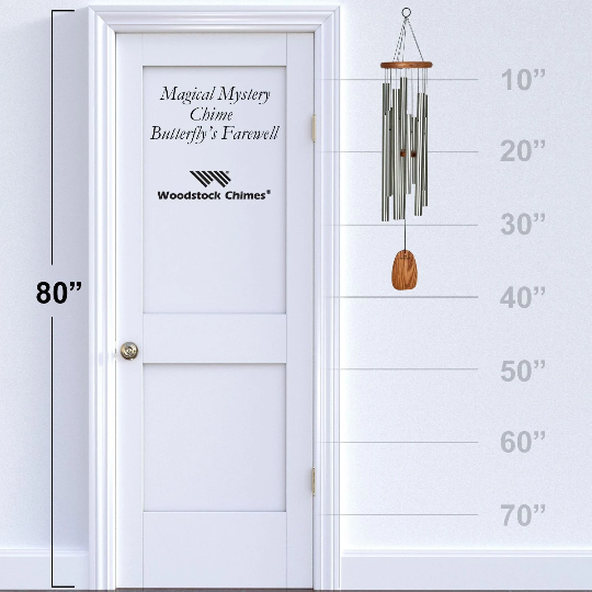 39" Butterfly's Farewell Magical Mystery Wind Chime by Woodstock | Musically Tuned Chimes | Custom Wind Chimes | Personalized Gifts