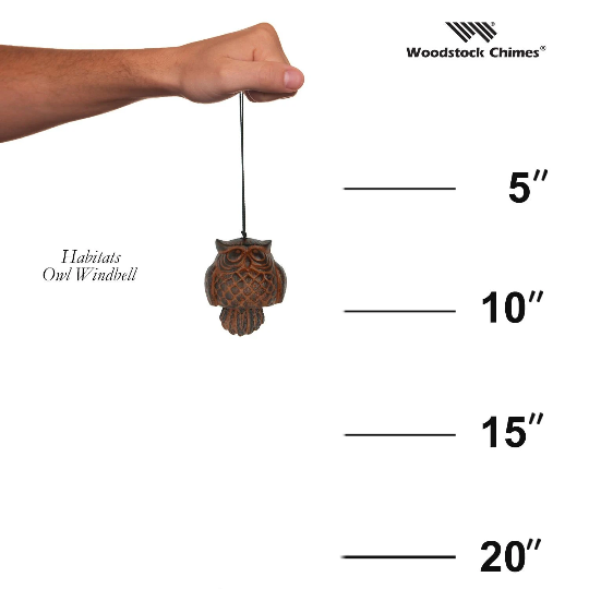 11" Habitats Owl Windbell by Woodstock | Outdoor Chimes