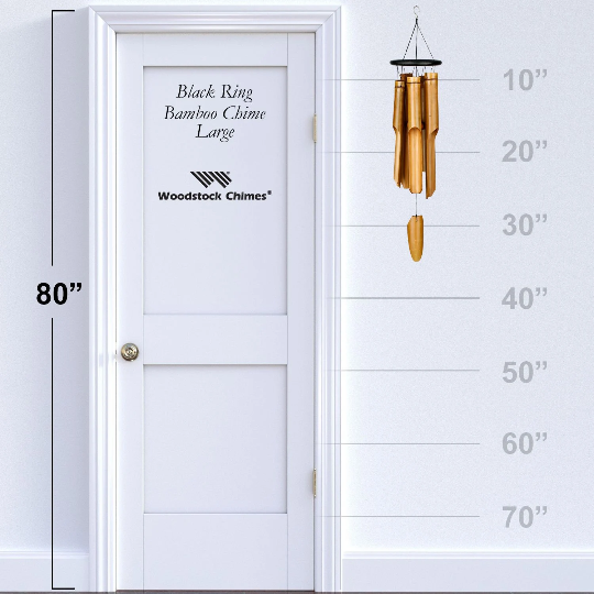 37" Color Ring Bamboo Wind Chime by Woodstock | Patio Bamboo Chimes | Yard Decor | Housewarming Gifts | Garden Chimes