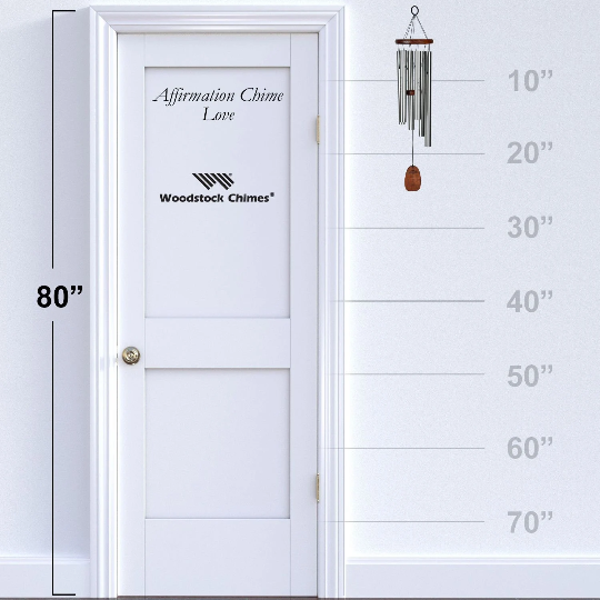 25" Affirmation - Love Wind Chime by Woodstock | Engraved Wedding Gifts | #A55
