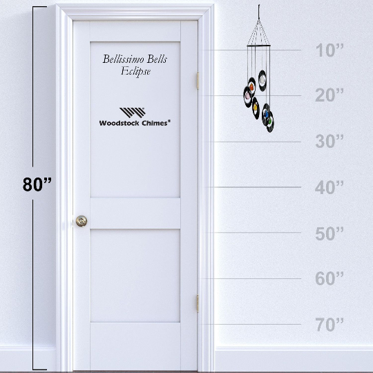 28" Eclipse Bellissimo Bells Wind Chime by Woodstock | Indoor/Outdoor Wind Chimes | Patio Wind Chimes | Gifts for Mom | Housewarming Gifts