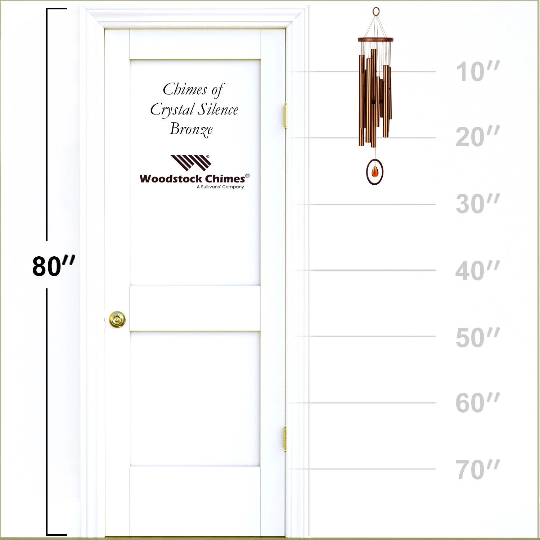 27" Chimes of Crystal Silence Bronze by Woodstock | Indoor/Outdoor Wind Chimes | Housewarming Gifts | Gifts for Her | Gifts for Grandma