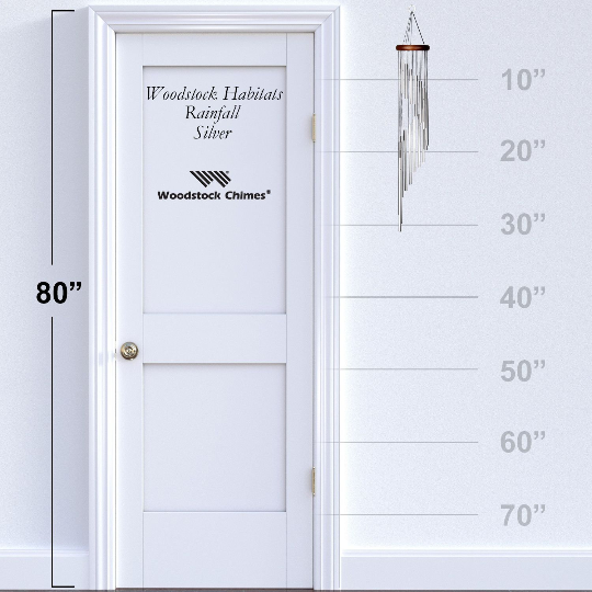 31" Habitats Rainfall Wind Chime by Woodstock | Cascading Wind Chimes | Housewarming Gifts | Gifts for Grandma | Outdoor Wind Chimes