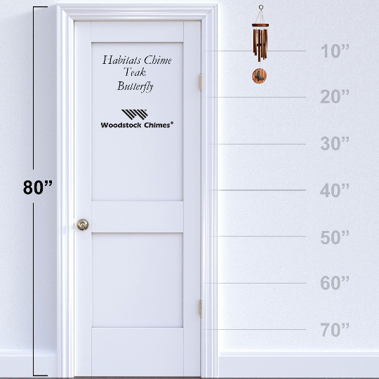 17" Butterfly Habitats Wind Chime by Woodstock | Engraved Chimes | Housewarming Gifts | #A12