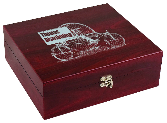Custom Engraved Martini Box Gift Set in Rosewood Finish | Martini Gift Set | Gifts for Him | White Elephant Gifts | Best Man Gifts