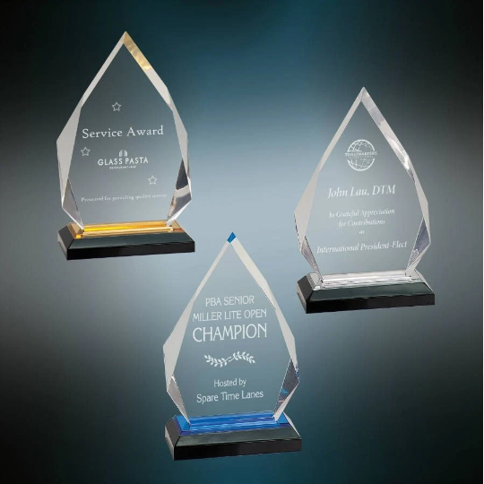 Custom Diamond Impress Acrylic Award | Engraving Included | Accomplishment Gifts
