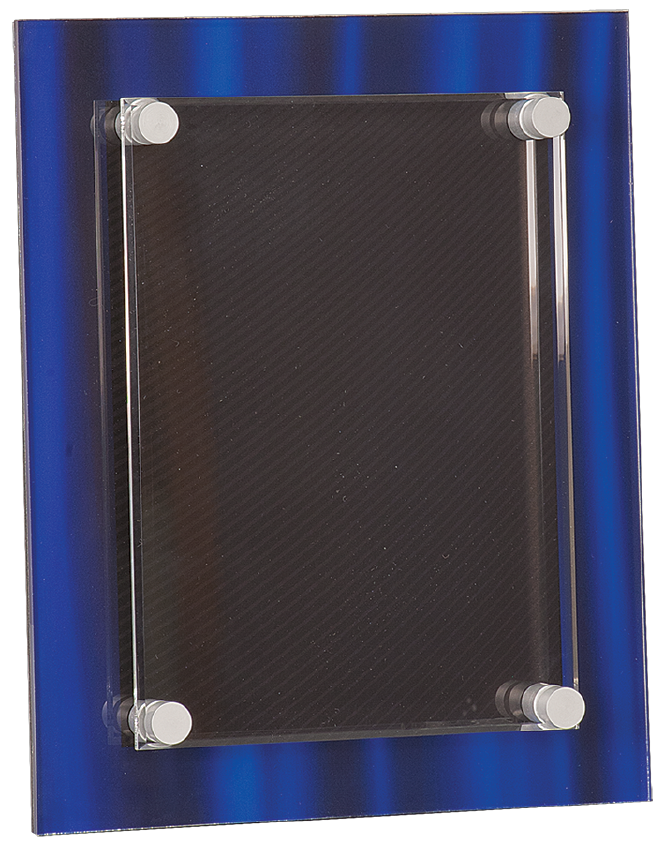 Personalized 8"x10" Blue Stand Off Acrylic Plaque | Office Awards | Business Awards | Performance Awards | Accomplishment Gifts