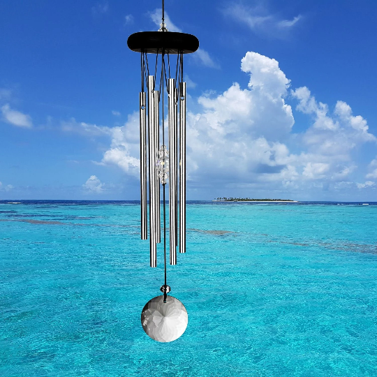 16" Crystal Meditation Wind Chime by Woodstock - Different Colors | Zen Chimes | #A19