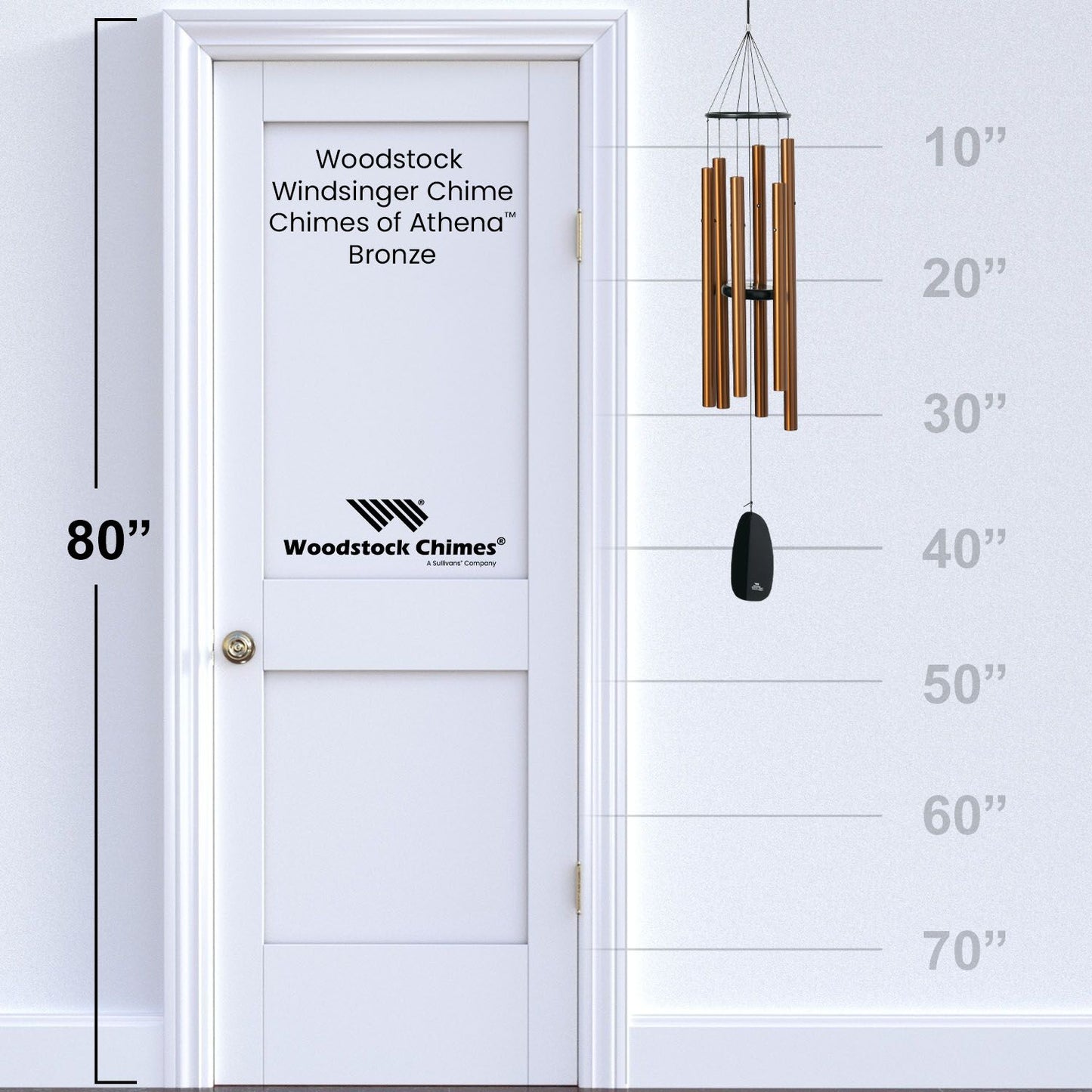 44" Windsinger Chimes of Athena by Woodstock | Outdoor Wind Chimes | Housewarming Gifts | Gifts for Mom