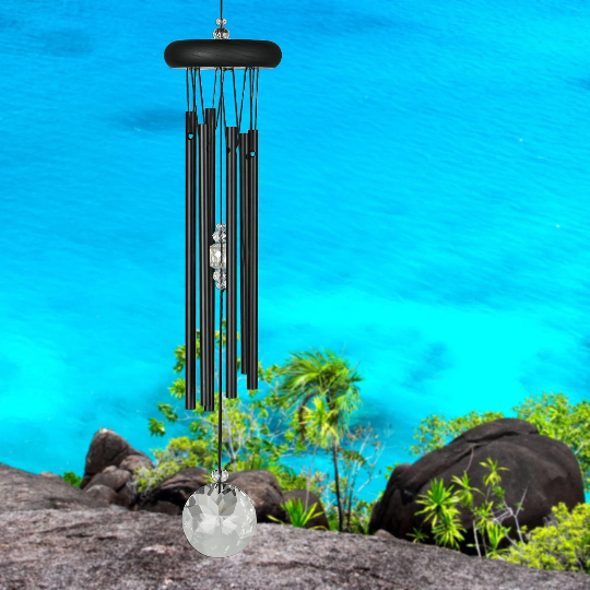 16" Crystal Meditation Wind Chime by Woodstock - Different Colors | Zen Chimes | #A19