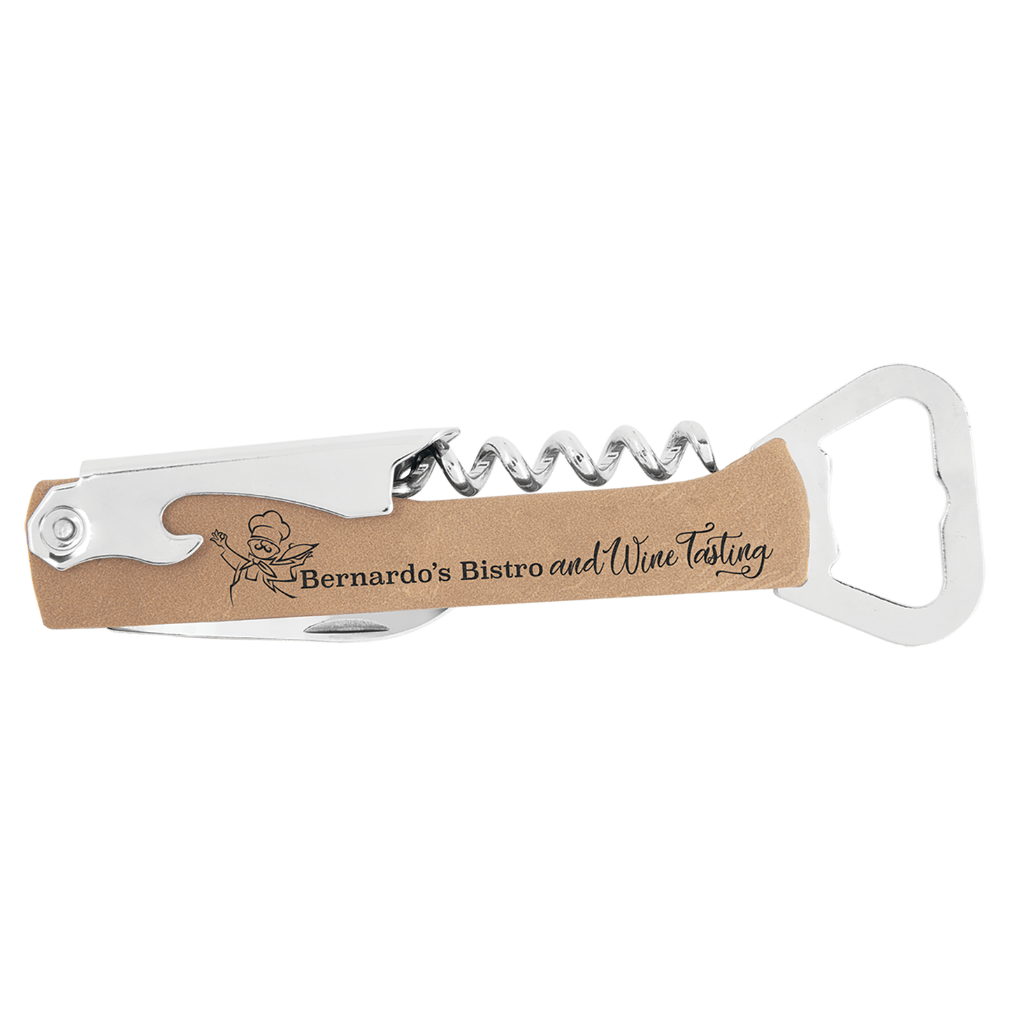 Custom Engraved Corkscrew Wine Bottle Opener | Groomsmen Gifts | Bridesmaid Gifts