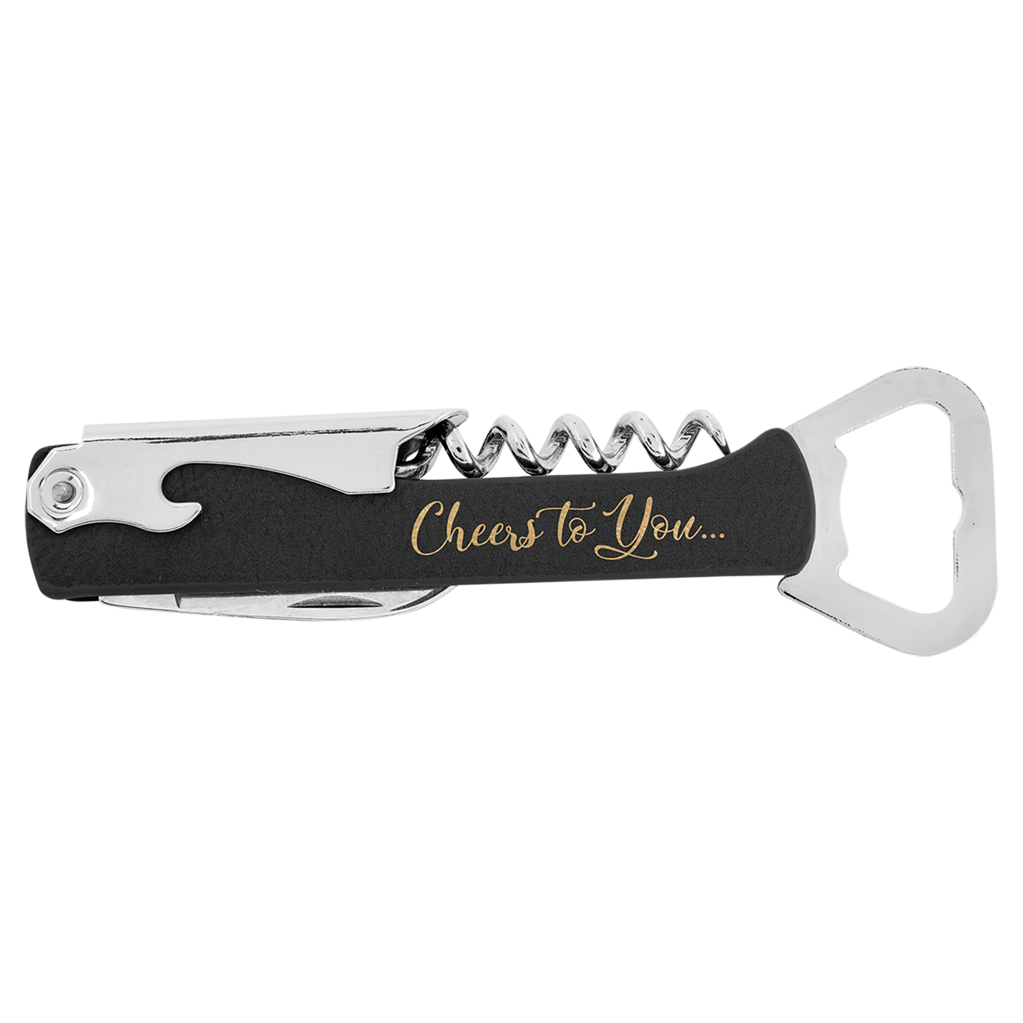 Custom Engraved Corkscrew Wine Bottle Opener | Groomsmen Gifts | Bridesmaid Gifts