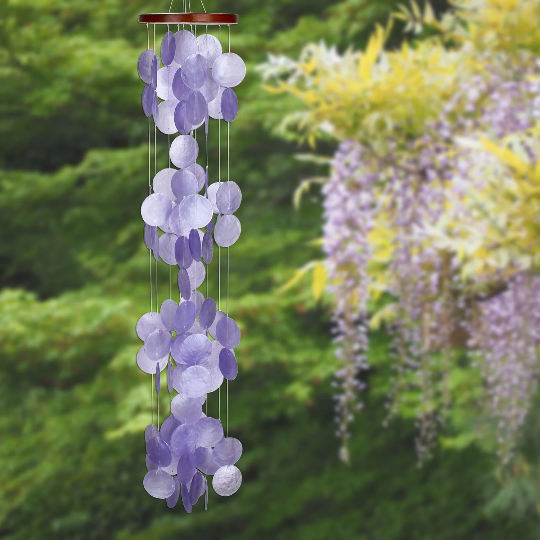 40" Capiz Shell Waterfall Wind Chime by Woodstock | Patio Decor | Gifts for Mom | Housewarming Gifts