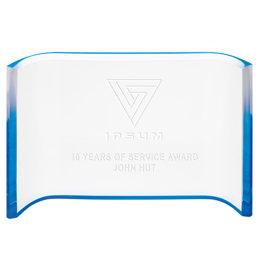 Custom Crescent Acrylic Award | Engraving Included | Office Awards