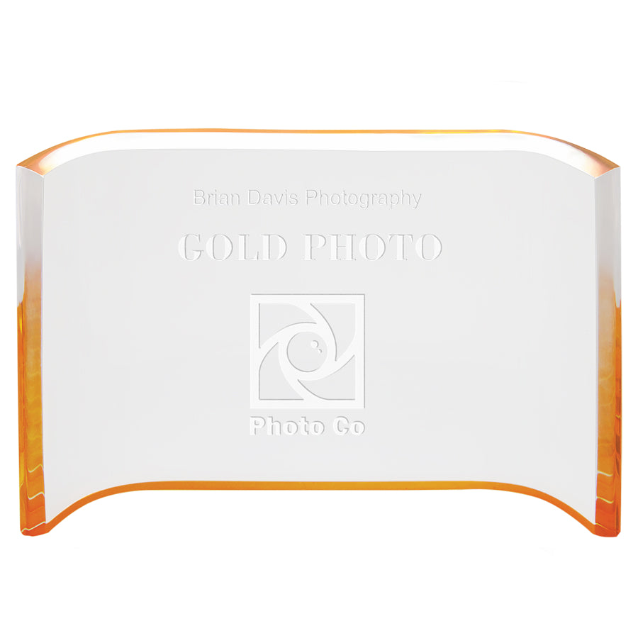 Custom Crescent Acrylic Award | Engraving Included | Office Awards