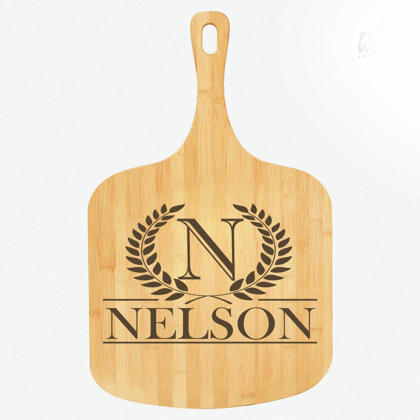 Laurel Wreath Bamboo Cutting Boards | Personalized Family Name Wood Cutting Boards | Different Styles Available