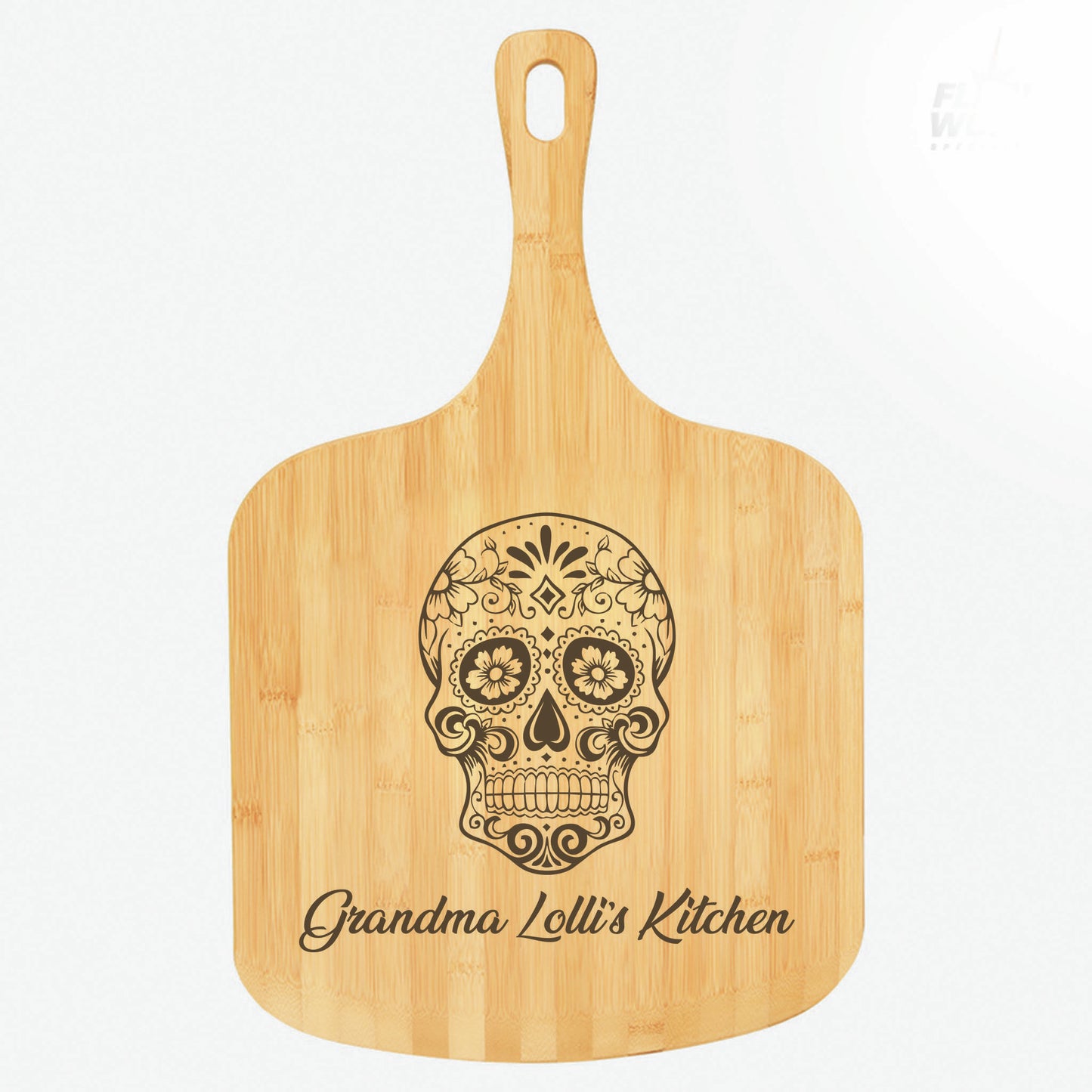 Sugar Skull Bamboo Cutting Boards | Personalized Day Of The Dead Wood Cutting Boards | Different Styles Available