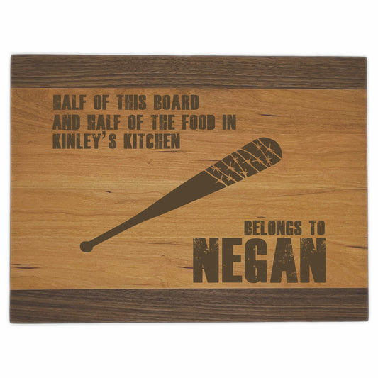 The Walking Dead Inspired Wood Cutting Board | Negan | Kitchen Gifts