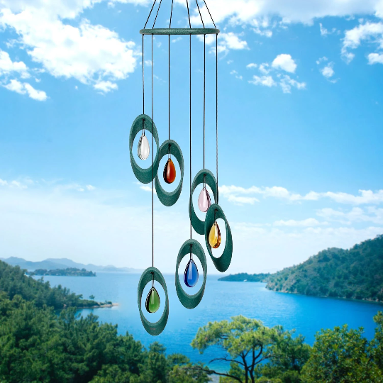 28" Olive Bellissimo Bells Wind Chime by Woodstock | Indoor/Outdoor Wind Chimes | Patio Wind Chimes | Gifts for Mom | Housewarming Gifts