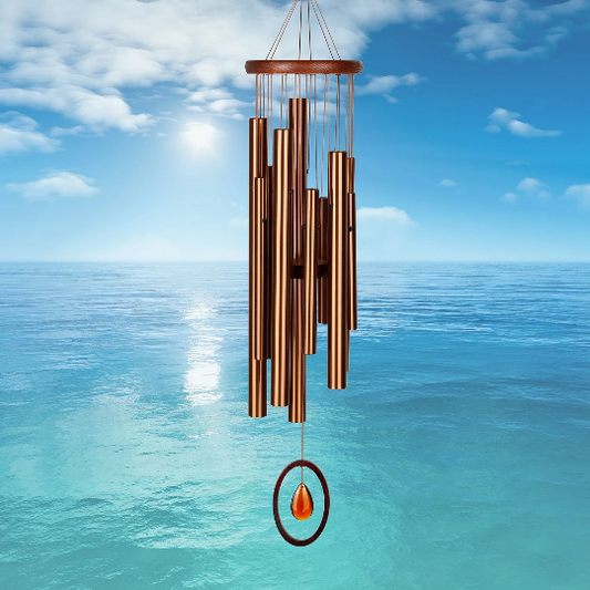 27" Chimes of Crystal Silence Bronze by Woodstock | Musically Tunes Chimes | Jazz Wind Chimes | Housewarming Gifts | #A67