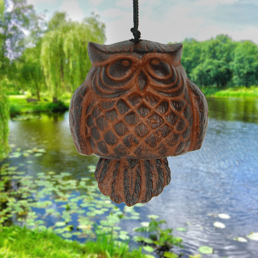 11" Habitats Owl Windbell by Woodstock | Outdoor Chimes