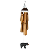23" Half Coconut Bear Bamboo Wind Chime by Woodstock | Outdoor Patio Chimes | #A38