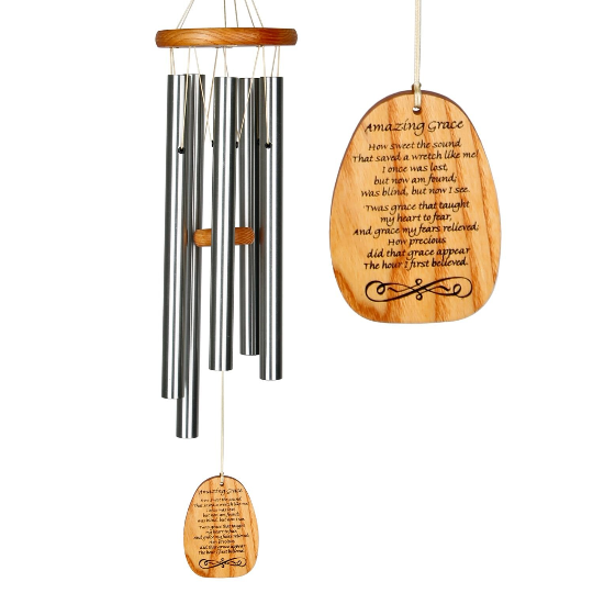 22" Amazing Grace Reflections Wind Chime by Woodstock | Engraved Chimes | Remembrance Chimes | #A31