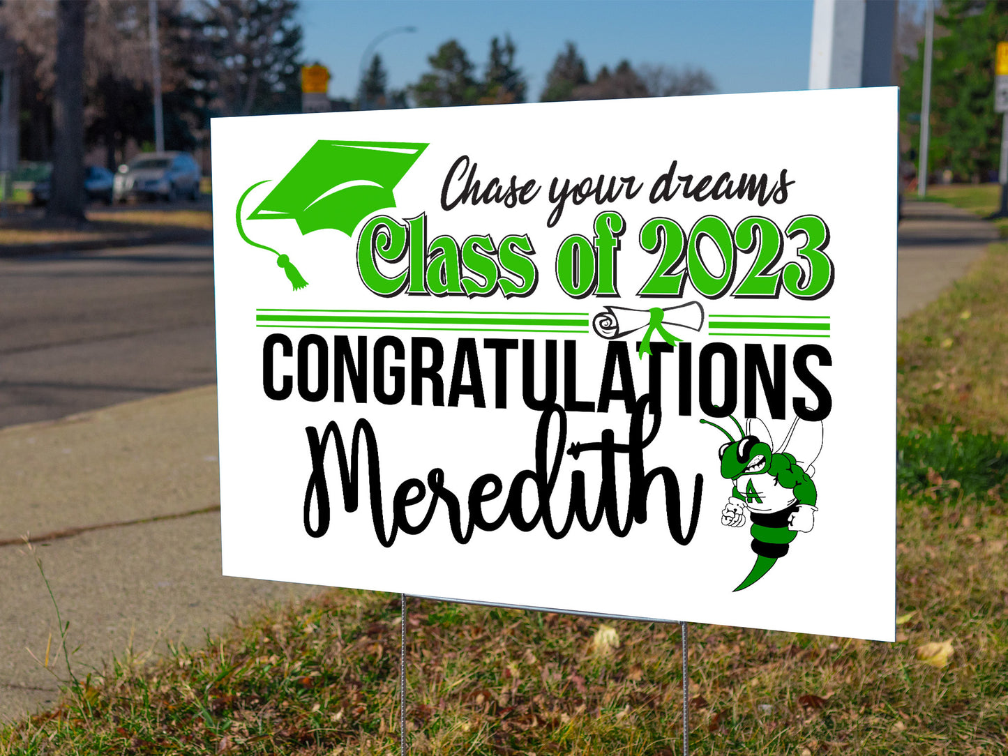 Large Senior Graduation Yard Sign - Different Styles Available | 24"x18" School Graduation Lawn Sign with Metal Stake | Custom Yard Signs | #A51