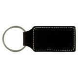 Personalized Leatherette Rectangle Keychain