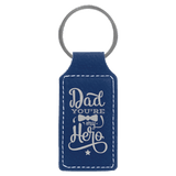 Personalized Leatherette Rectangle Keychain
