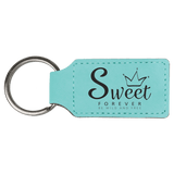 Personalized Leatherette Rectangle Keychain
