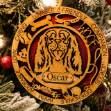 Personalized Dog Ornament - Pick the Breed: Pet Wooden Christmas Decoration