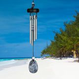 Small 12" Gemstone Wind Chimes | Natural Stone Outdoor Chimes | Assorted Styles