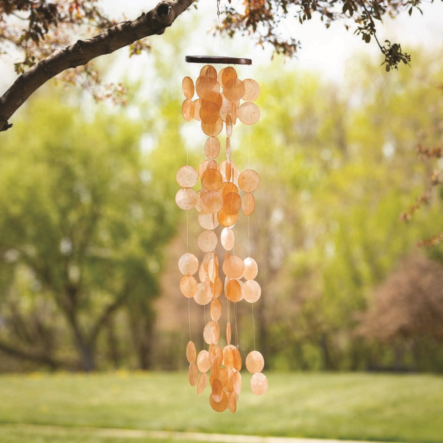 40" Capiz Shell Waterfall Wind Chime by Woodstock | Patio Decor | Gifts for Mom | Housewarming Gifts