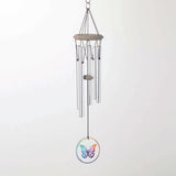 22" Glass Butterfly Habitats Wind Chime by Woodstock | Patio Chimes | Housewarming Gifts | #A34