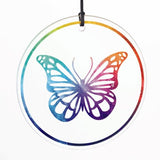 22" Glass Butterfly Habitats Wind Chime by Woodstock | Patio Chimes | Housewarming Gifts | #A34