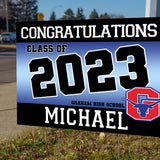 Large Senior Graduation Yard Sign - Different Styles Available | 24"x18" School Graduation Lawn Sign with Metal Stake | Custom Yard Signs | #A51