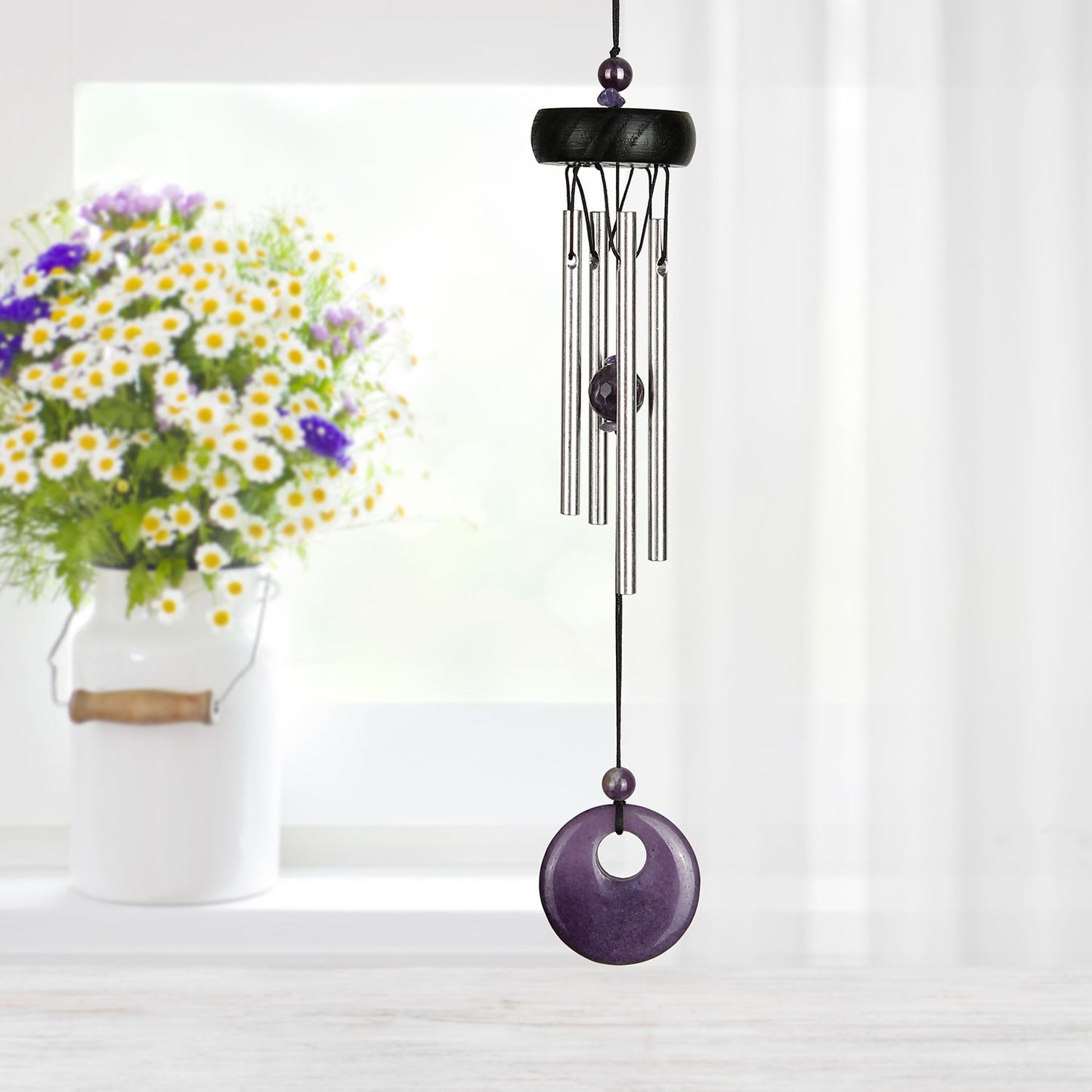 12" Precious Stones Chime - Amethyst | Gift Exchange Gifts | Porch & Balcony Chimes | #A101