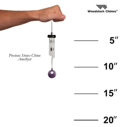 12" Precious Stones Chime - Amethyst | Gift Exchange Gifts | Porch & Balcony Chimes | #A101