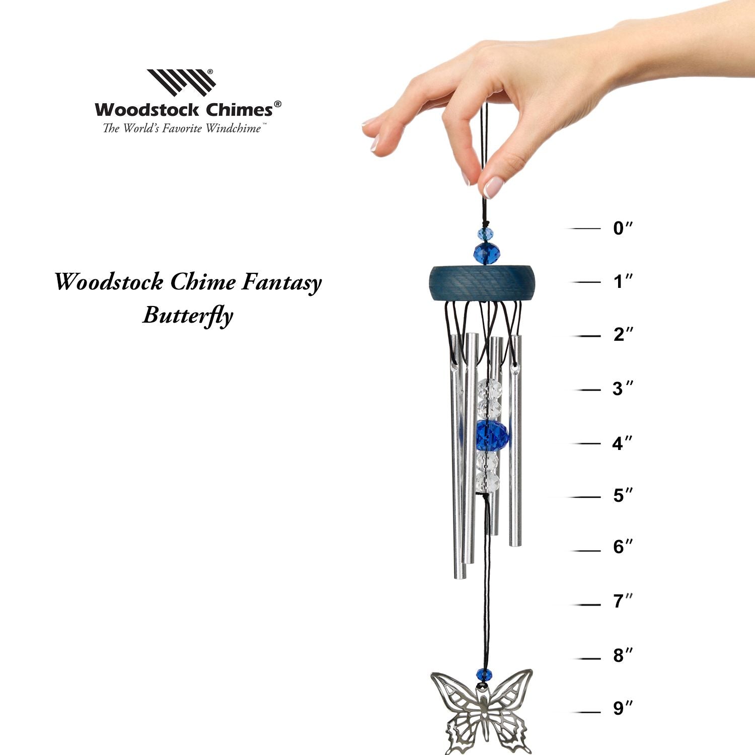 10" Butterfly Fantasy Chime by Woodstock | Small Window Chime | Secret Santa Gift Idea