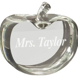 Premier Crystal Apple Award | Teacher's Paperweight| Teacher's Gifts | Desk Paperweight | Apple Awards