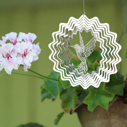 5" SMALL Wind Spinner by Woodstock | Reflective Wind Shimmer Yard Ornament | Patio Decor