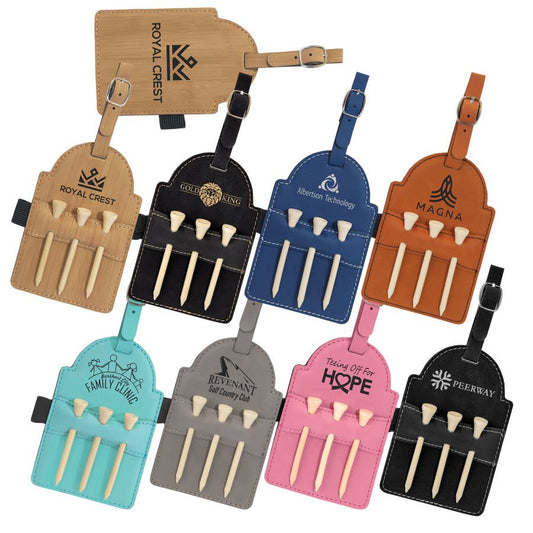Golf Bag Custom Tag with Wooden Tees Included | Father's Day Gifts | Golf Gifts | Gifts for Him | Personalized Gifts
