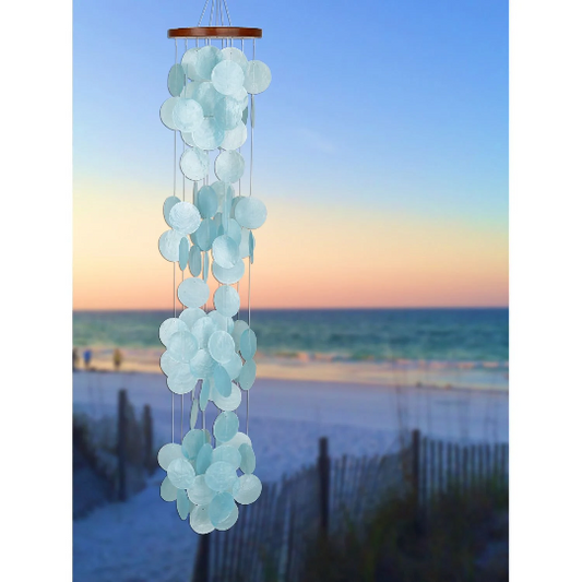 40" Capiz Shell Waterfall Wind Chime by Woodstock | Patio Decor | Gifts for Mom | Housewarming Gifts