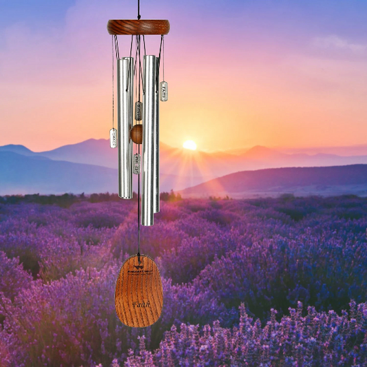 16" SMALL Faith Charm Wind Chime by Woodstock | Engraved Chimes